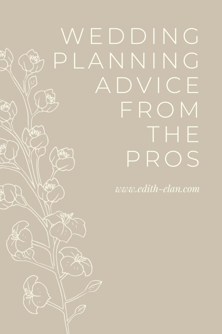 Wedding planning advice Pinterest pin by Charleston bridal designer Edith Élan