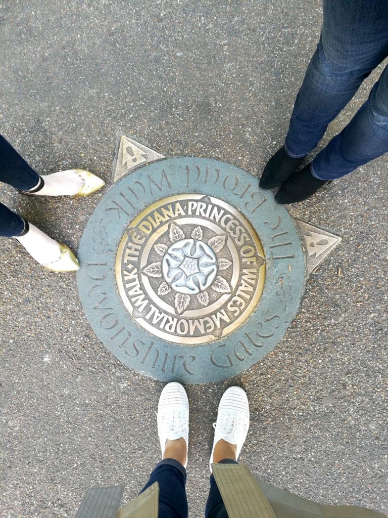 Medallion in the ground at Green Park in London