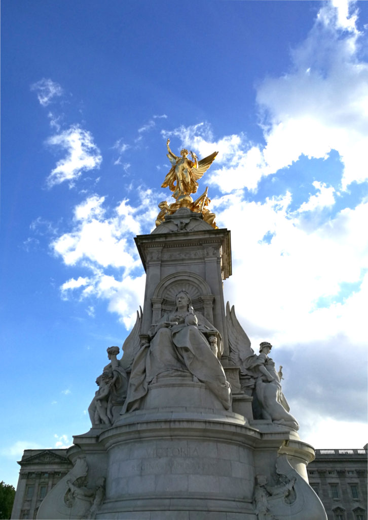 The Victoria Memorial in London as seen from below
