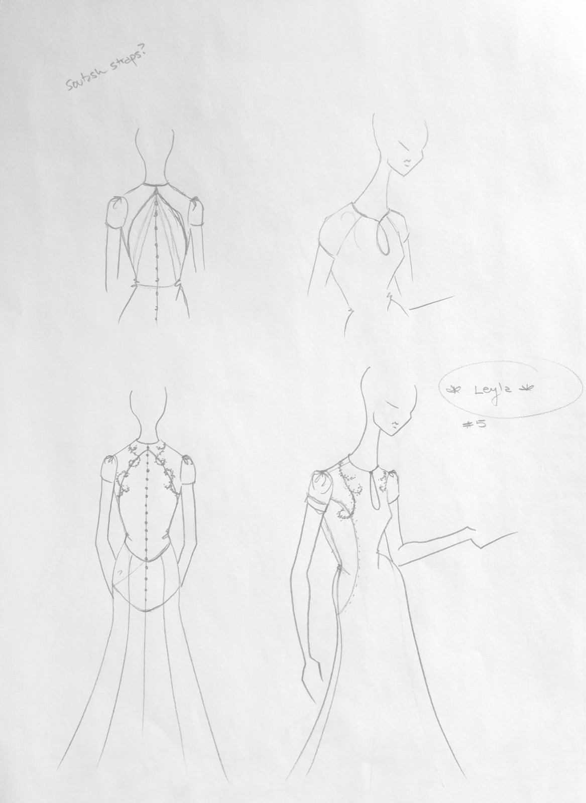 Options for the Leyla style by indie bridal designer Edith Elan