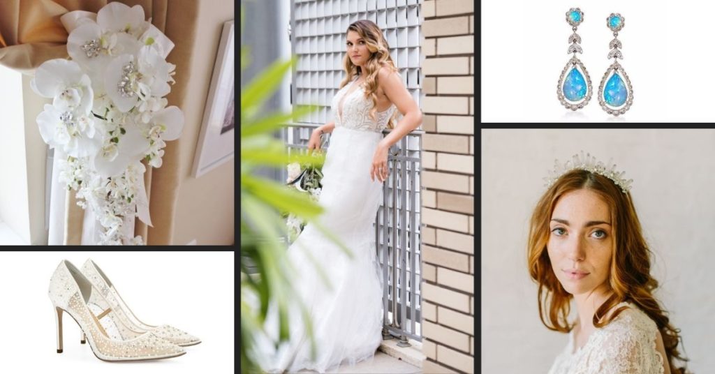 Disney princess inspired wedding dress and accessories styled after Elsa from Frozen by Edith Élan