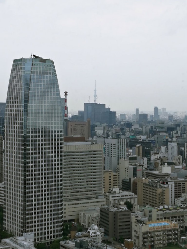 Tokyo city skyline as seen from Tokyo Tower.