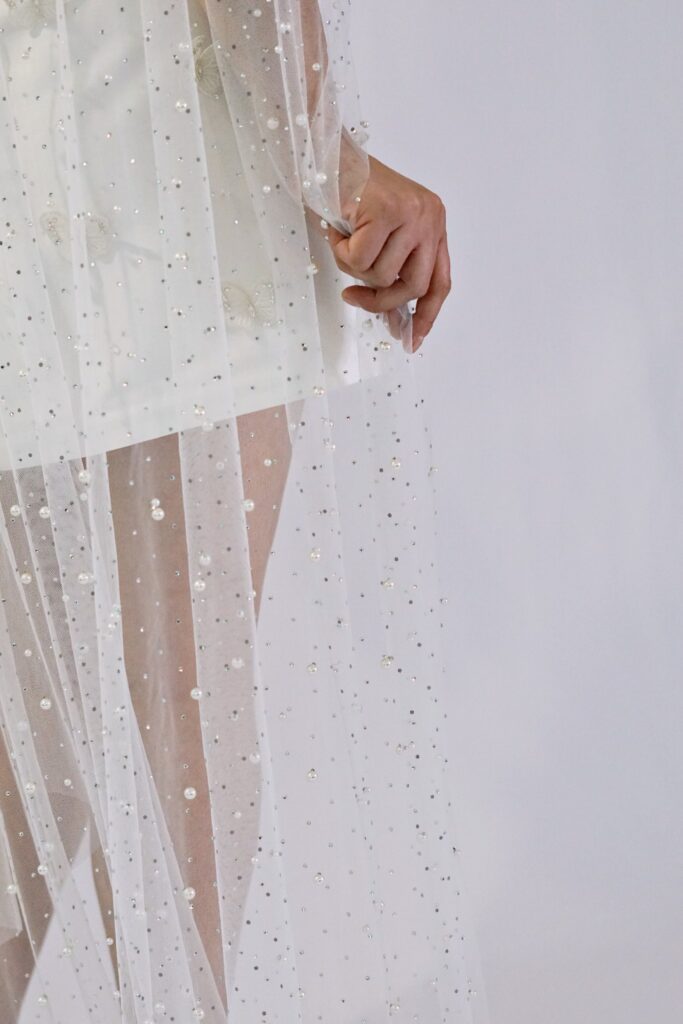 Luci pearl and crystal cathedral veil