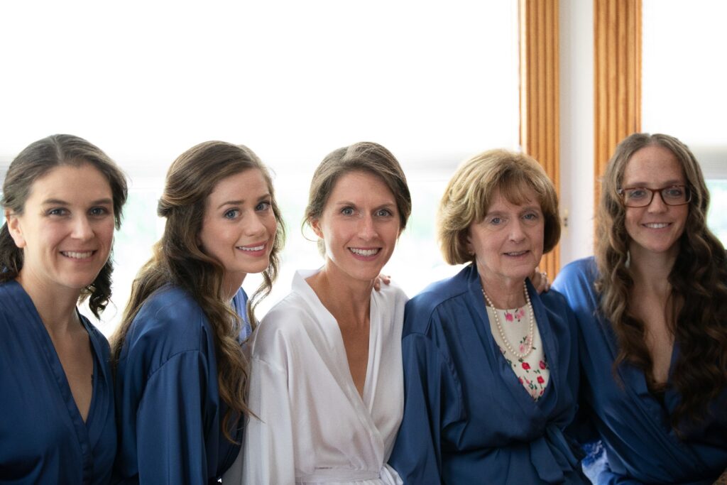 Getting ready photo of the bridal party