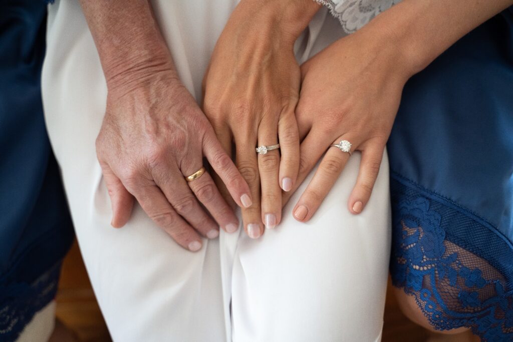 Wedding rings of the bride's family