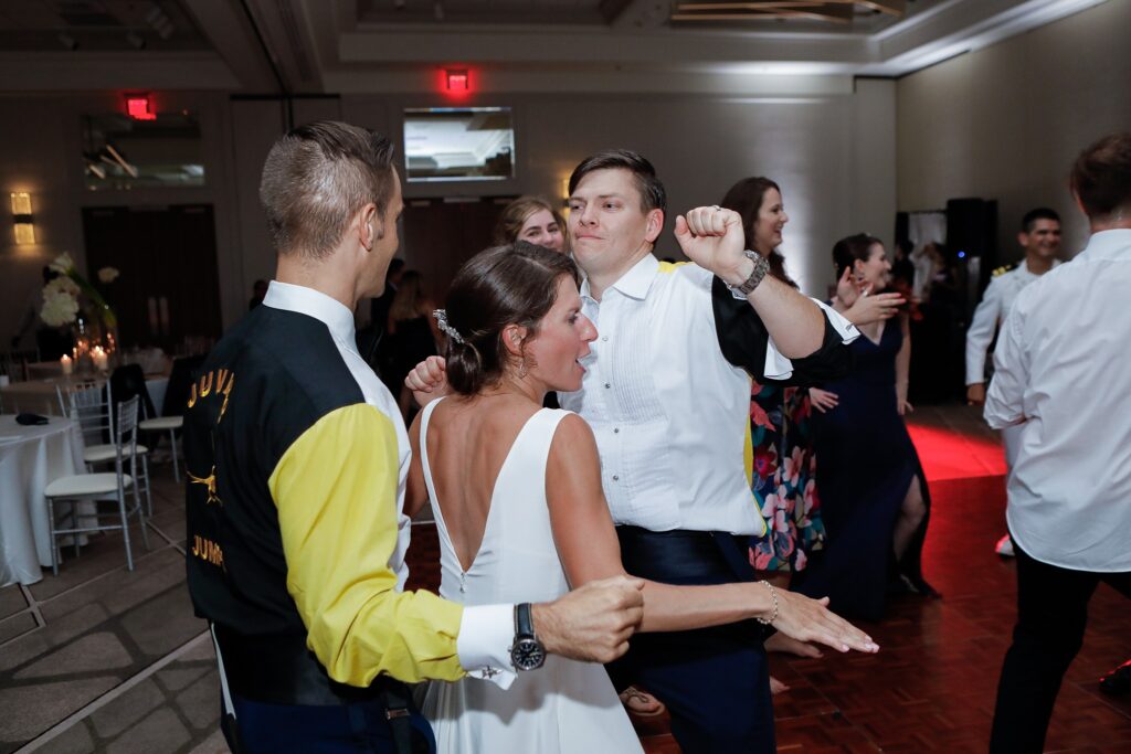 Cleveland military wedding reception dancing