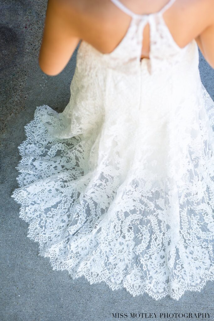 Sabine racerback wedding dress in lace