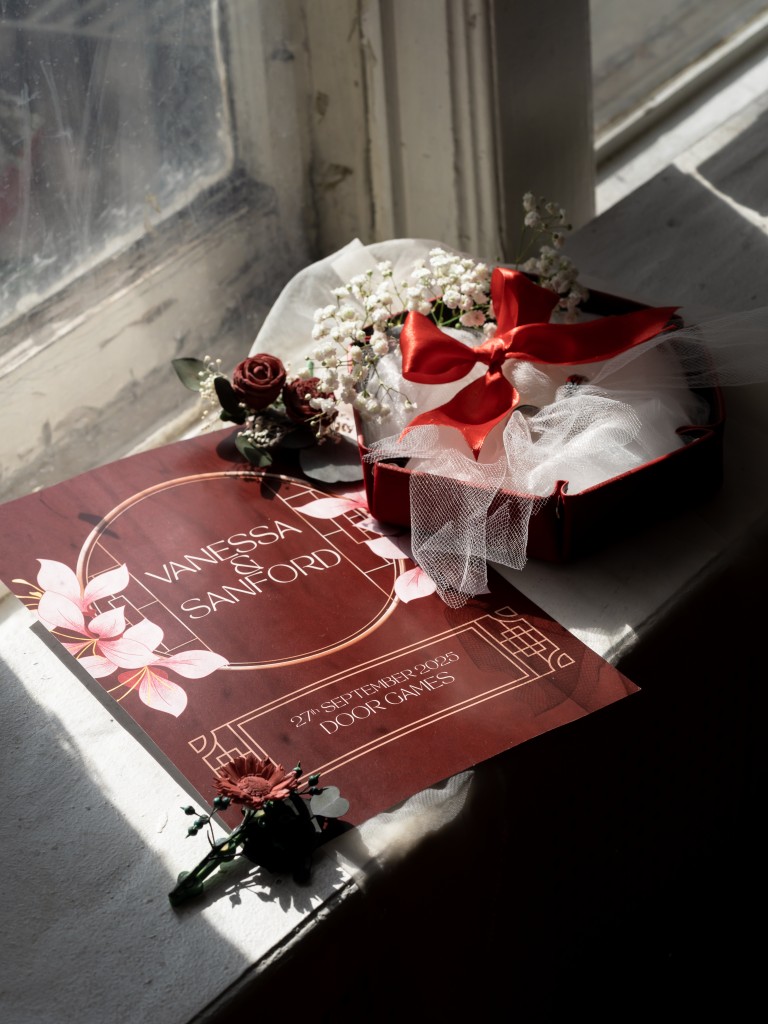 Asian american wedding door games. Pre ceremony chuangmen.